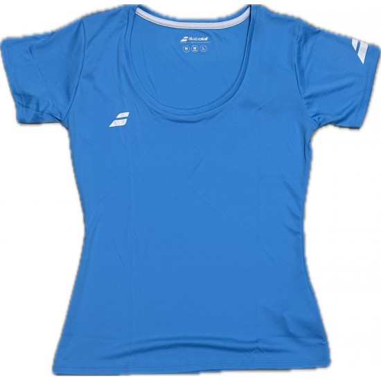 CAMISETA BABOLAT PLAY SLEEVE - AZUL/BRANCO